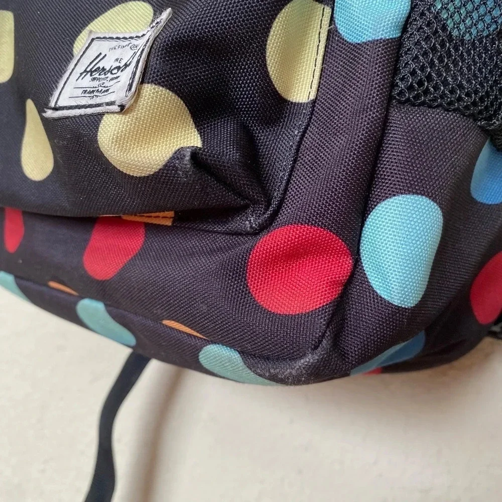 Herschel Kids Polka Dot Printed Backpack with Zip Closure and Adjustable Shoulde